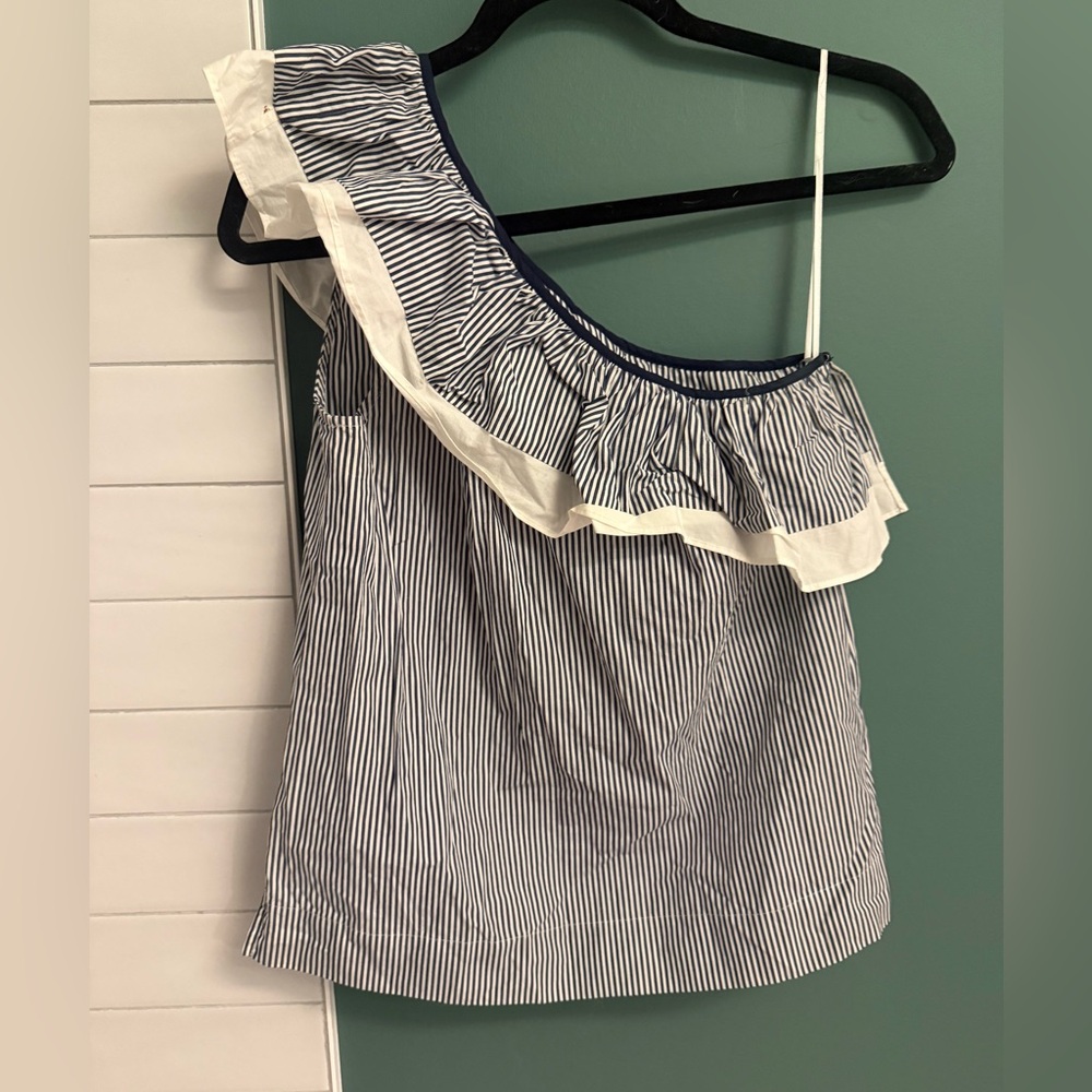 One shoulder j crew top
